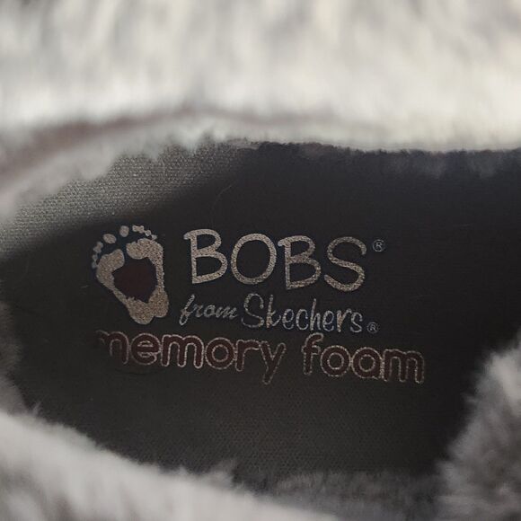 BOBS by Skechers Womens Gray Faux Fur Lined Slippers Shoes Size US 9.5 EU 39.5 - Picture 12 of 12